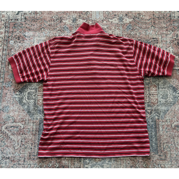 Augusta National Golf Shop Masters Red Striped Cotton Golf Polo Shirt Men XL - Picture 5 of 9